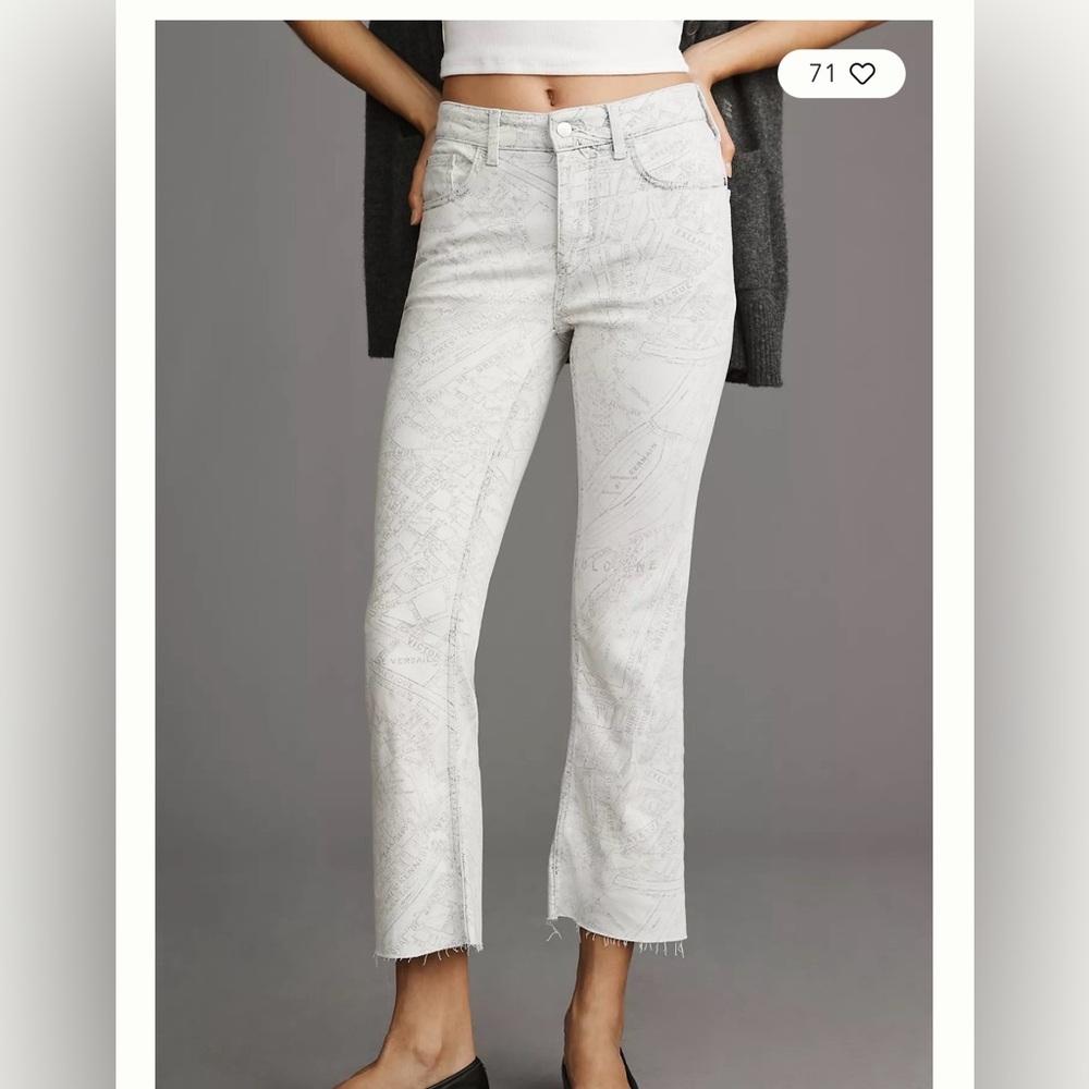 Pilcro The Yaya Mid-Rise Crop Flare Jeans  Size 28